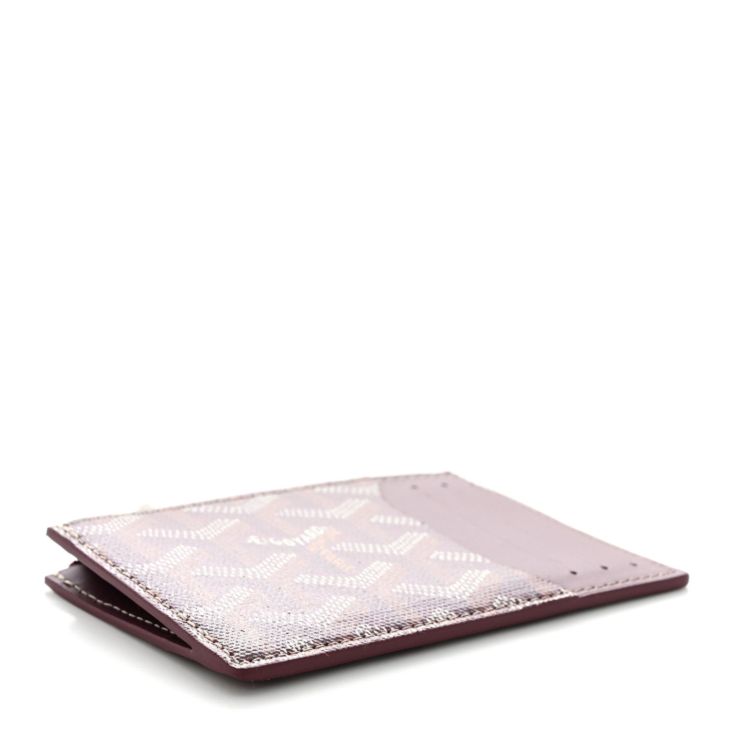 Goyard Goyardine Bourbon Zipped Card Holder Bordeaux 4 of 7