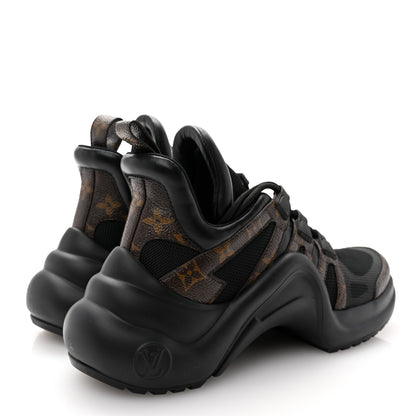 Louis Vuitton Calfskin Patent Monogram LV Archlight Sneakers 38 Black 4 of 9