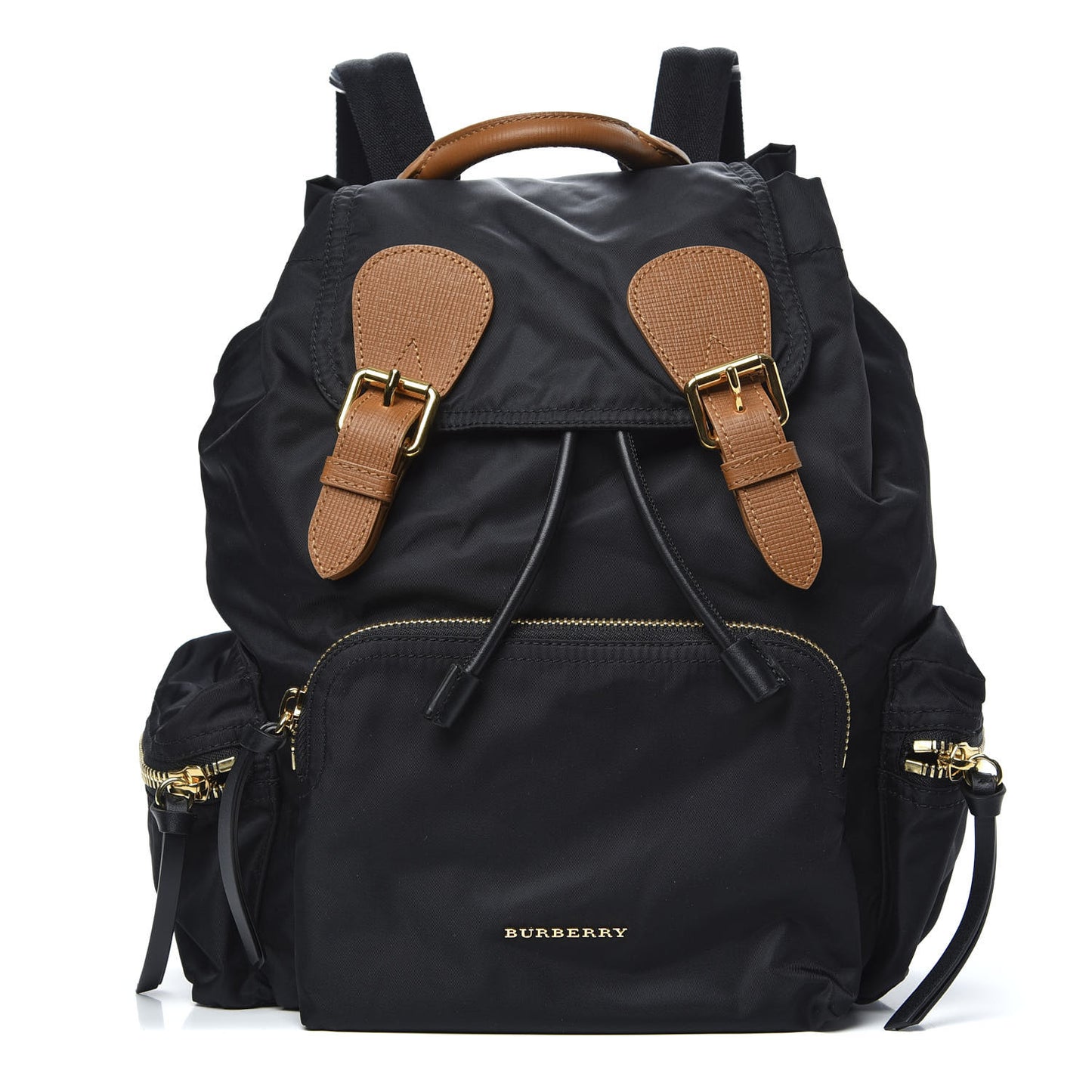 Nylon Medium Rucksack Backpack Black