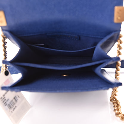 Chanel Caviar Quilted North South Boy Flap Blue 5 of 9