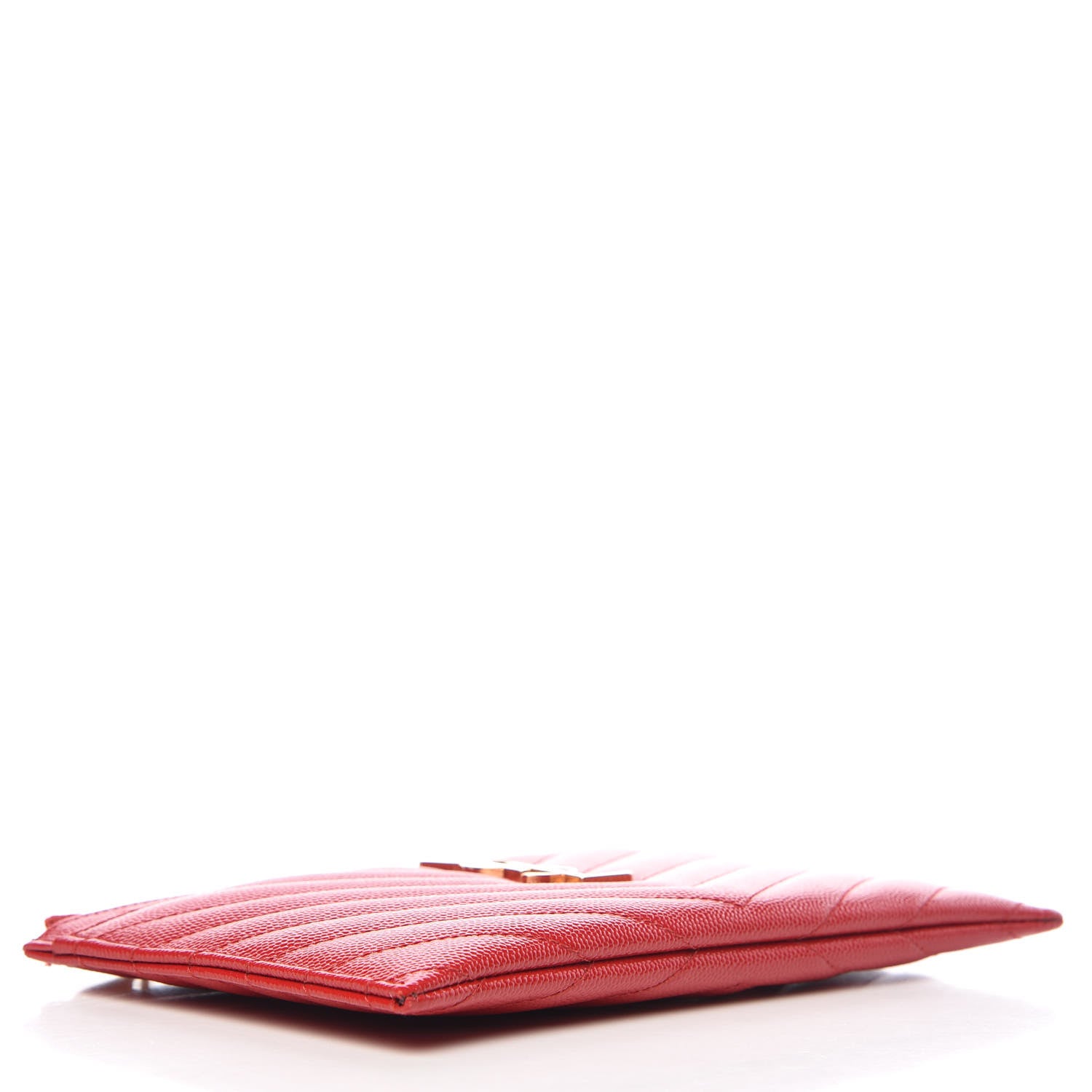 Saint Laurent Grain De Poudre Chevron Monogram Bill Pouch Bandana Red 4 of 8