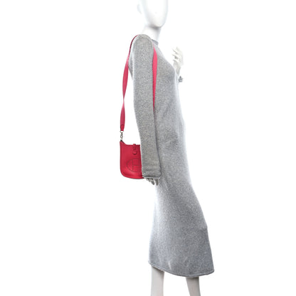 Hermes Taurillon Clemence Evelyne TPM Rose Extreme 2 of 12