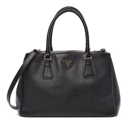 Prada Saffiano Small Galleria Double Zip Tote Black 1 of 13