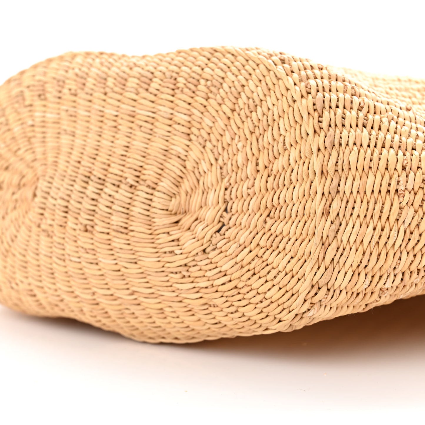 Calfskin Raffia Paulas Ibiza Small Basket Tote Bag Natural Tan