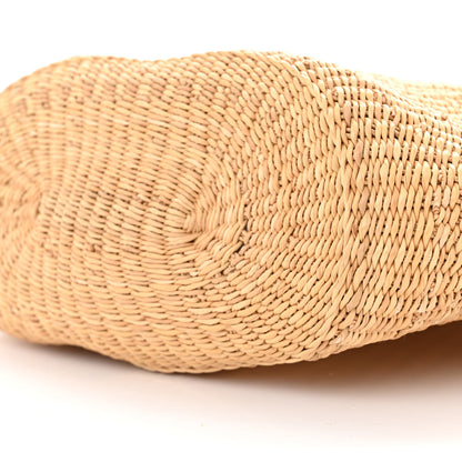 Loewe Calfskin Raffia Paulas Ibiza Small Basket Tote Bag Natural Tan 10 of 11