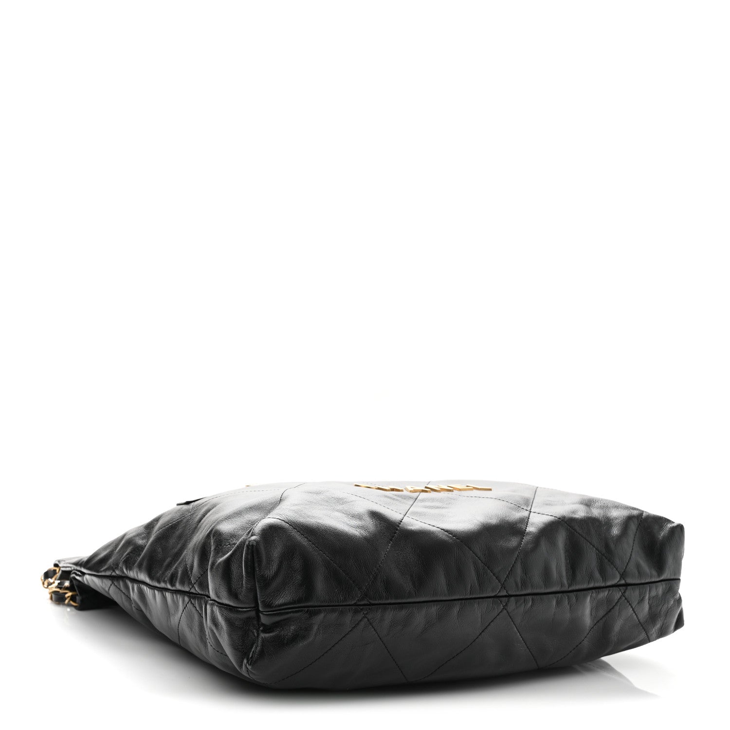 Chanel Shiny Calfskin Double Pocket Quilted Chanel 22 Black 4 of 11