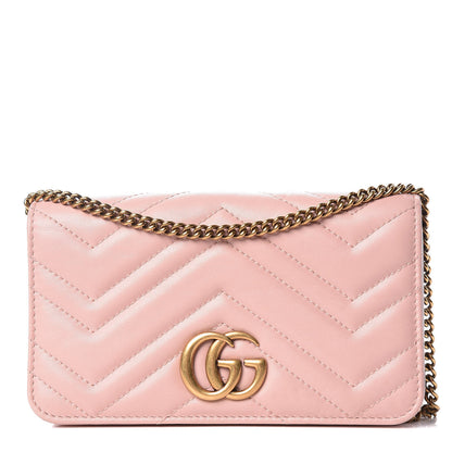 Gucci Calfskin Matelasse GG Marmont Mini Bag Perfect Pink 1 of 10
