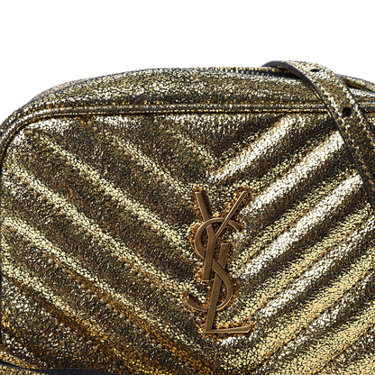 Saint Laurent Crinkled Metallic Calfskin Matelasse Monogram Lou Belt Bag Gold 7 of 9