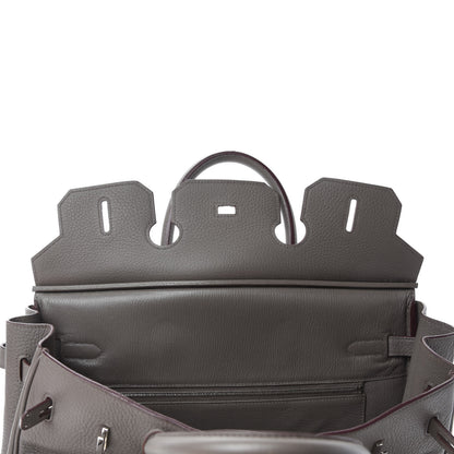 Hermes Taurillon Clemence Birkin 35 Etain 17 of 34