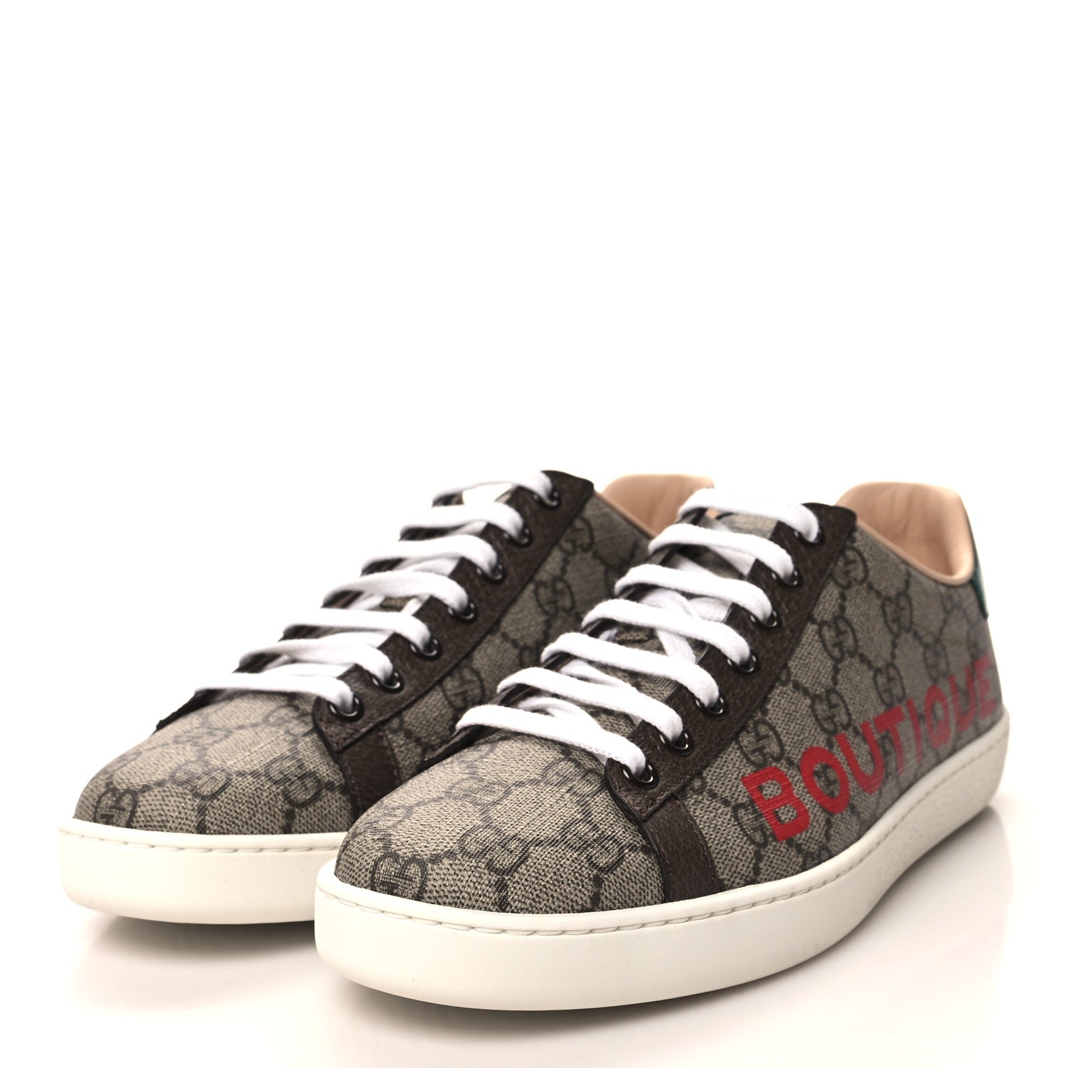 Gucci GG Supreme Monogram Boutique Ace Sneakers 38 Brown 3 of 9