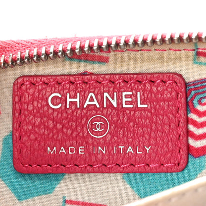 Chanel Goatskin Camellia Zip Coin Purse Pink 6 of 13