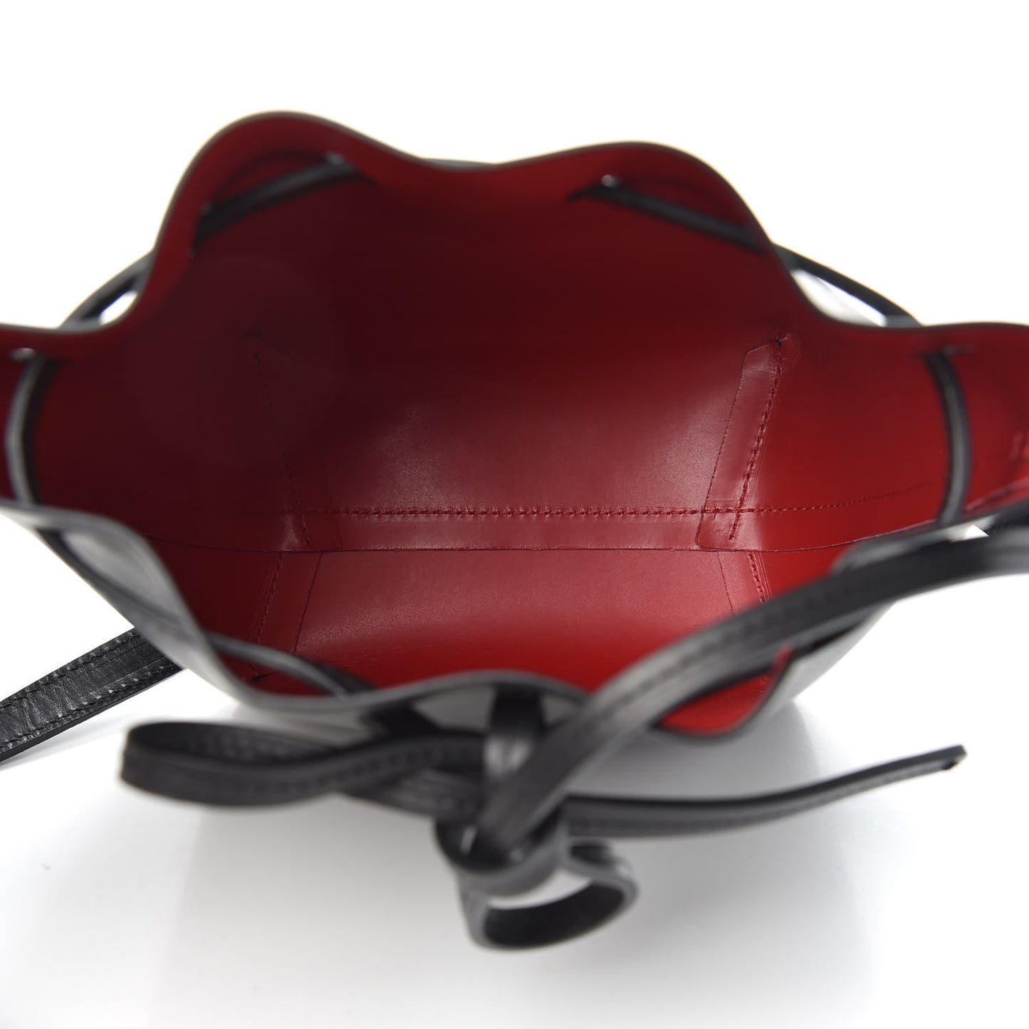 Calfskin Mini Mini Bucket Bag Black Flamma