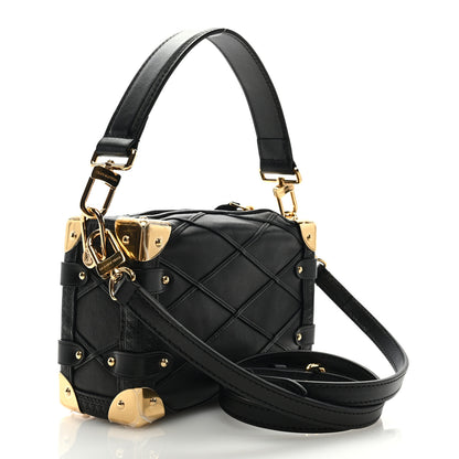 Louis Vuitton Lambskin Malletage Side Trunk PM Black 4 of 10