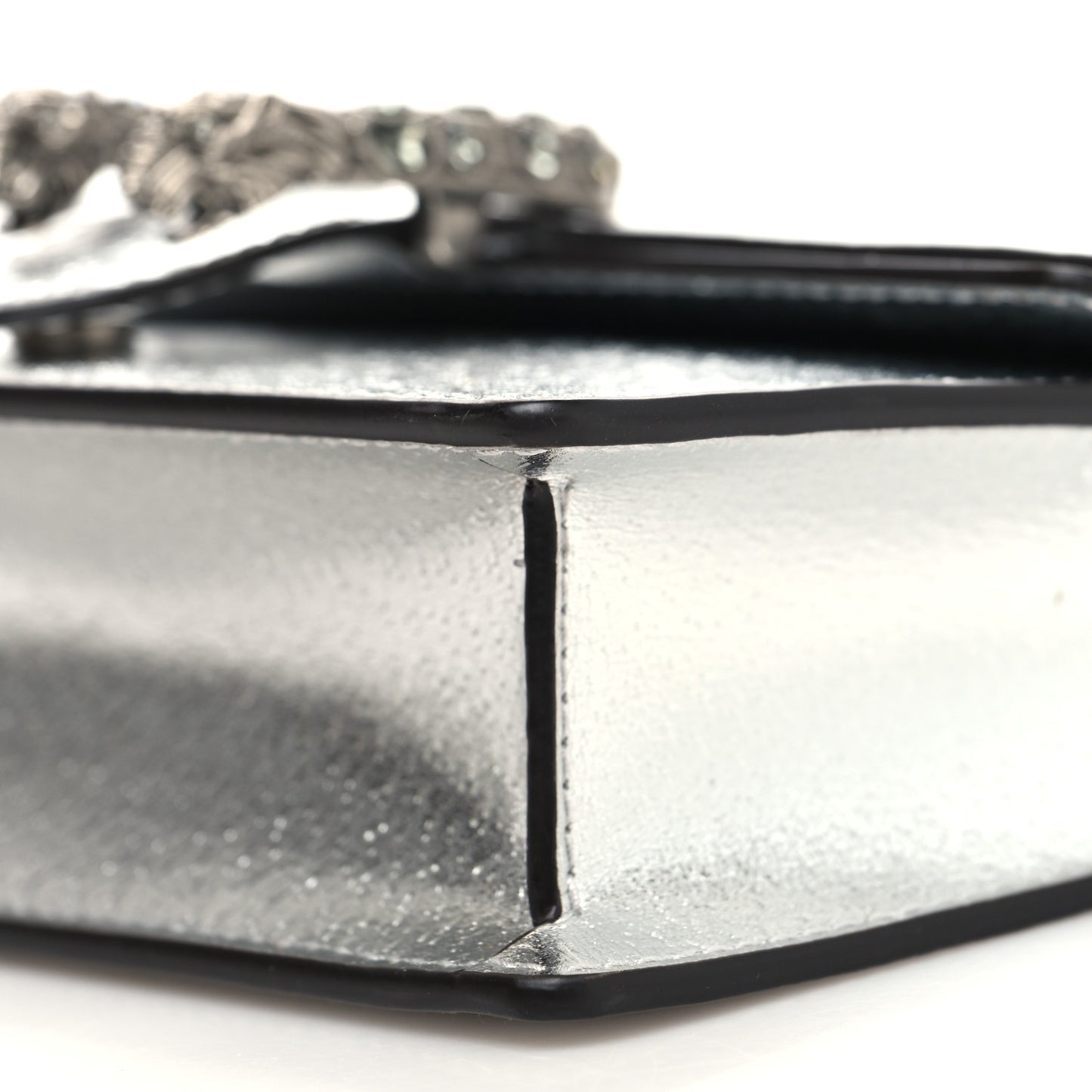 Metallic Calfskin Super Mini Dionysus Shoulder Bag Silver