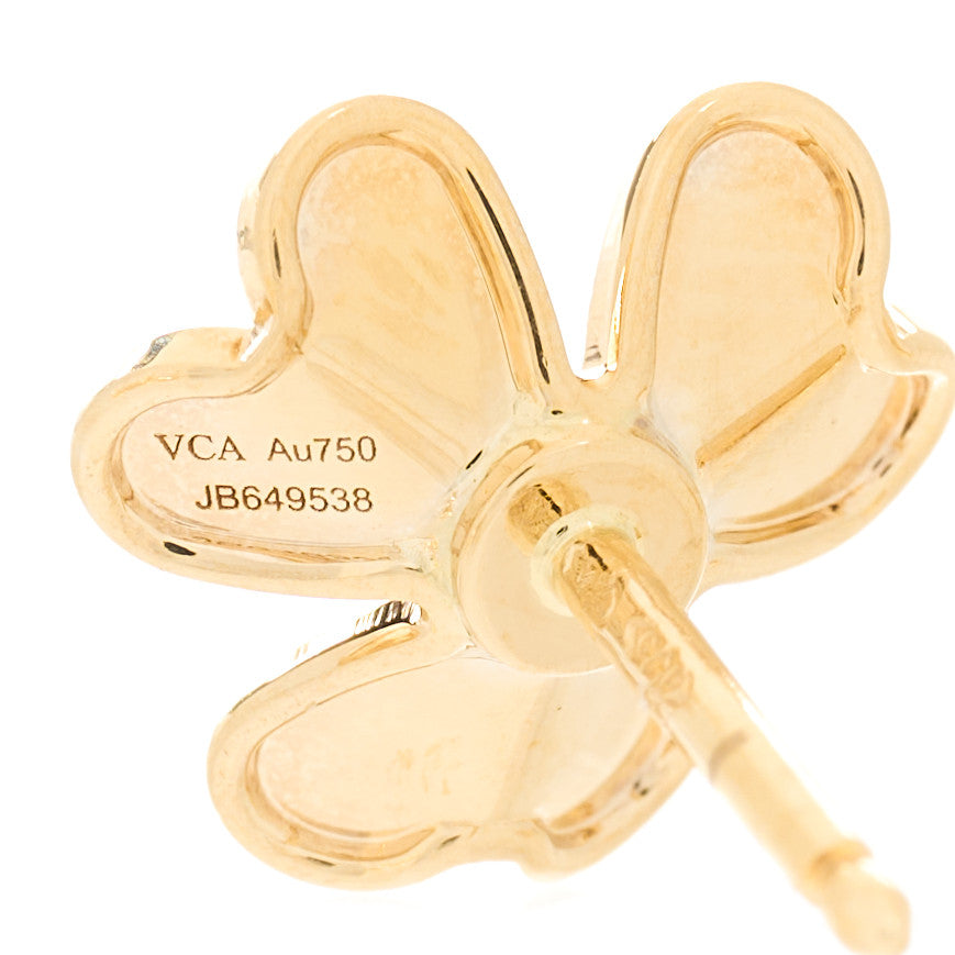 18K Yellow Gold Diamond Mini Frivole Earrings