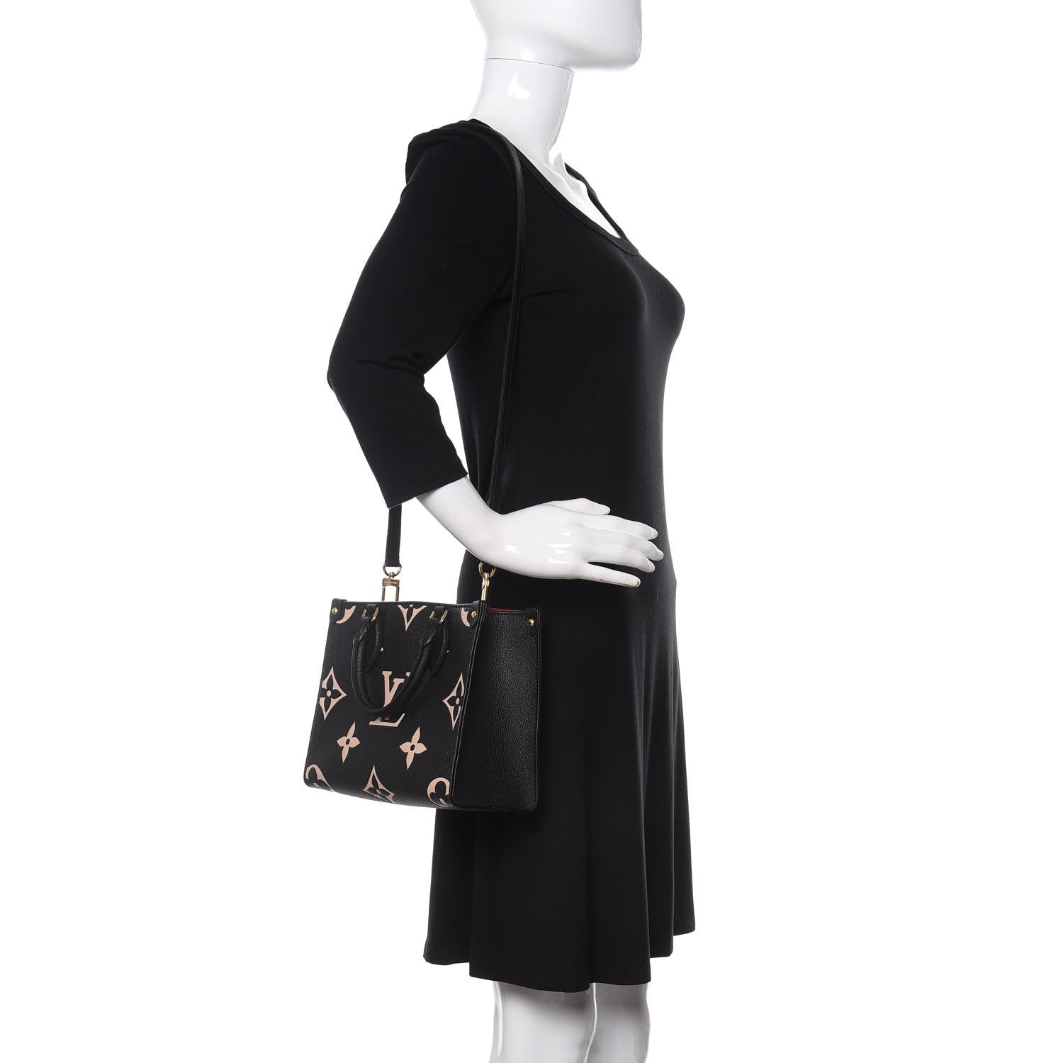 Louis Vuitton Empreinte Monogram Giant Onthego PM Black Beige 2 of 11