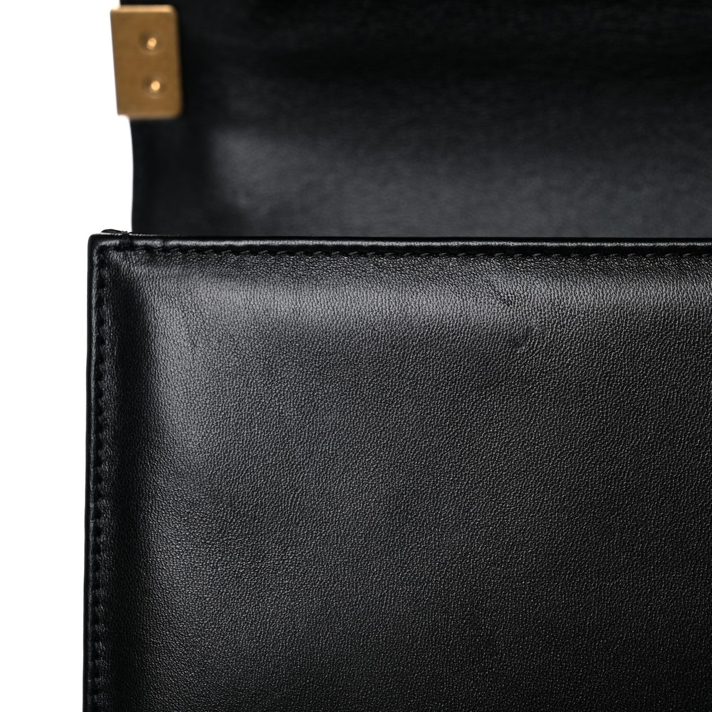 Calfskin Quilted New Medium Boy Flap Black