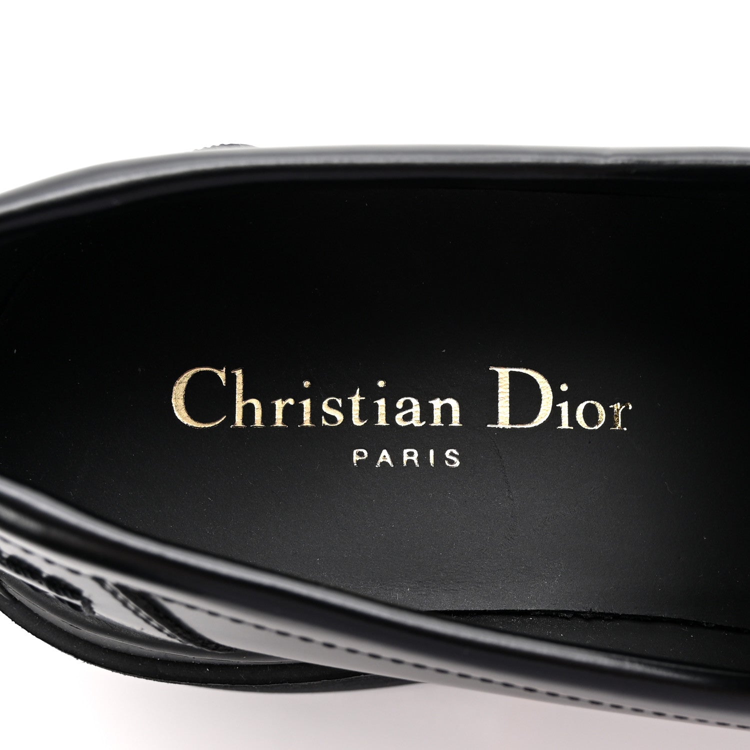 Christian Dior Brushed Calfskin Dior Code Lug Sole Platform 35mm Loafers 37.5 Black 9 of 10