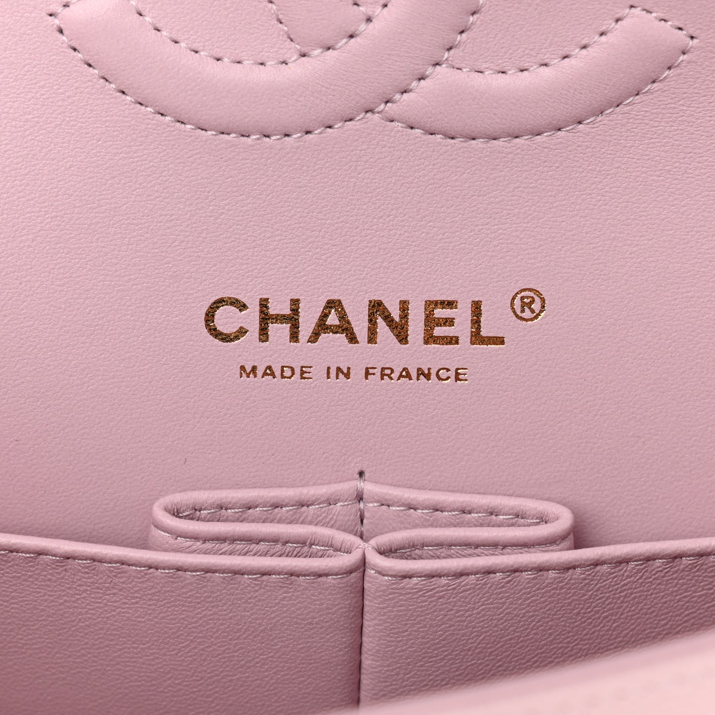 Caviar Quilted Medium Double Flap Light Pink
