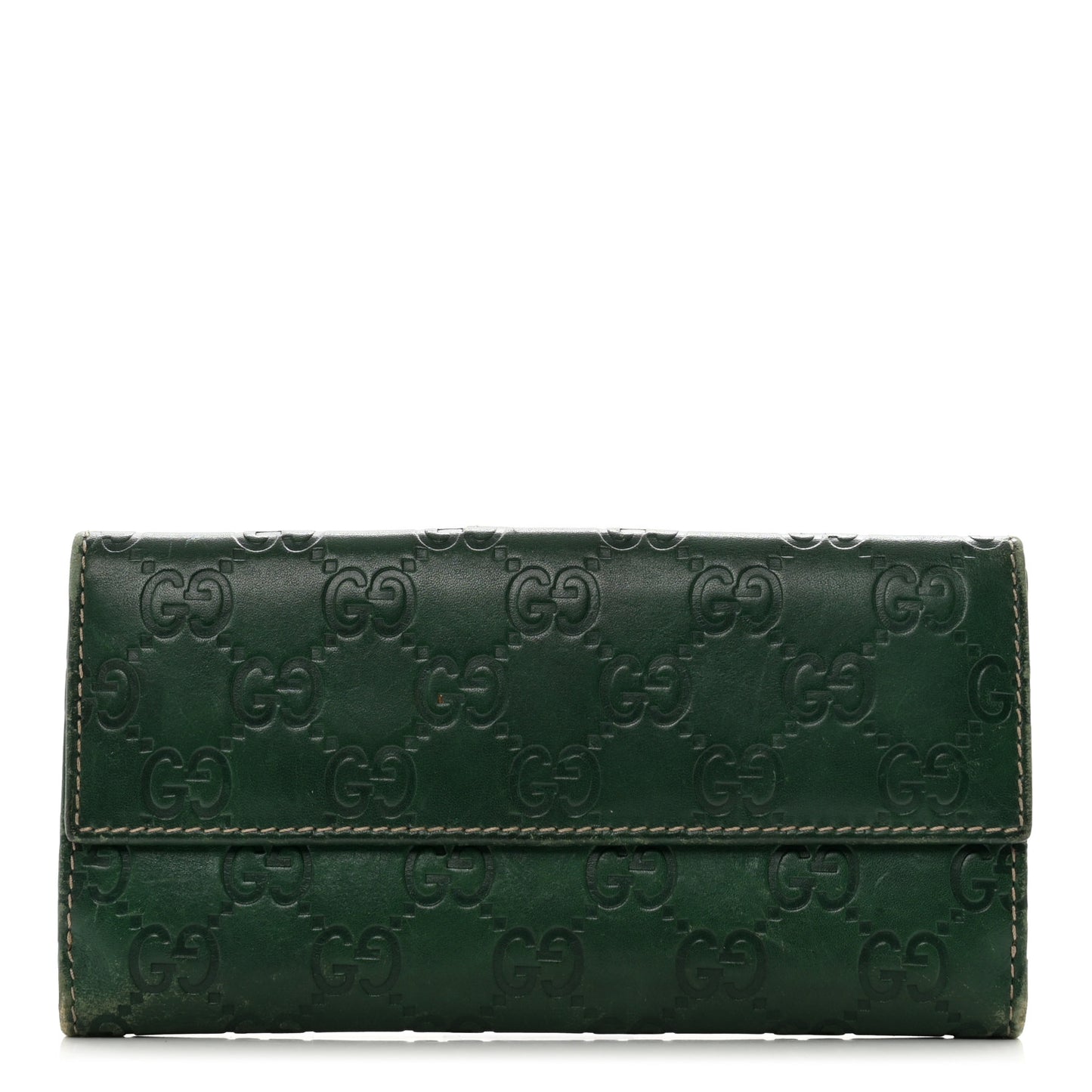 Guccissima Continental Flap Wallet Green