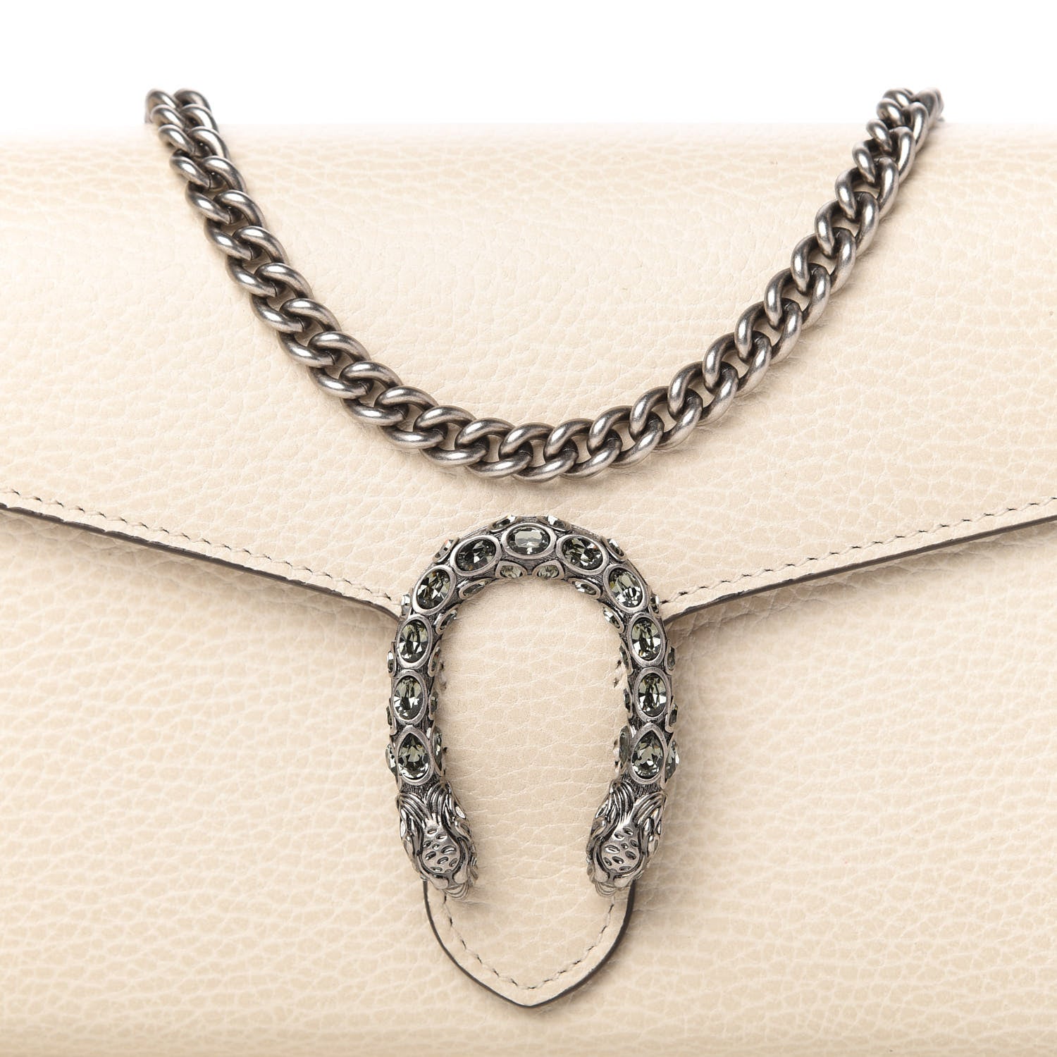 Gucci Dollar Calfskin Mini Dionysus Chain Wallet Mystic White 10 of 10