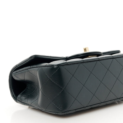 Chanel Lambskin Quilted Mini Top Handle Rectangular Flap Black 10 of 12