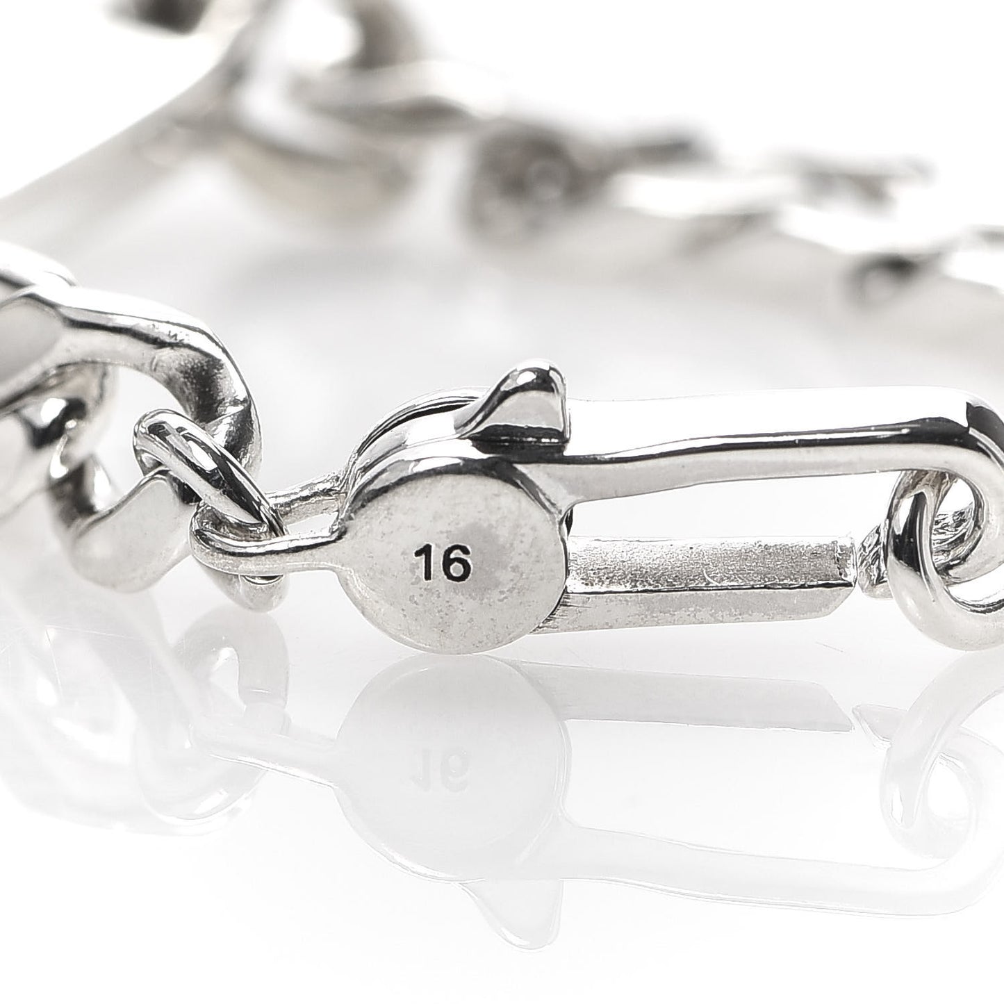 Sterling Silver GucciGhost Hamlet Skull ID Chain Bracelet
