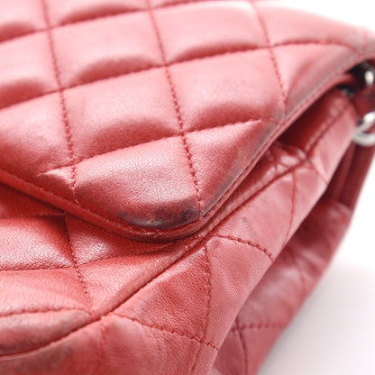 Chanel Lambskin Quilted Medium Double Flap Red 10 of 22