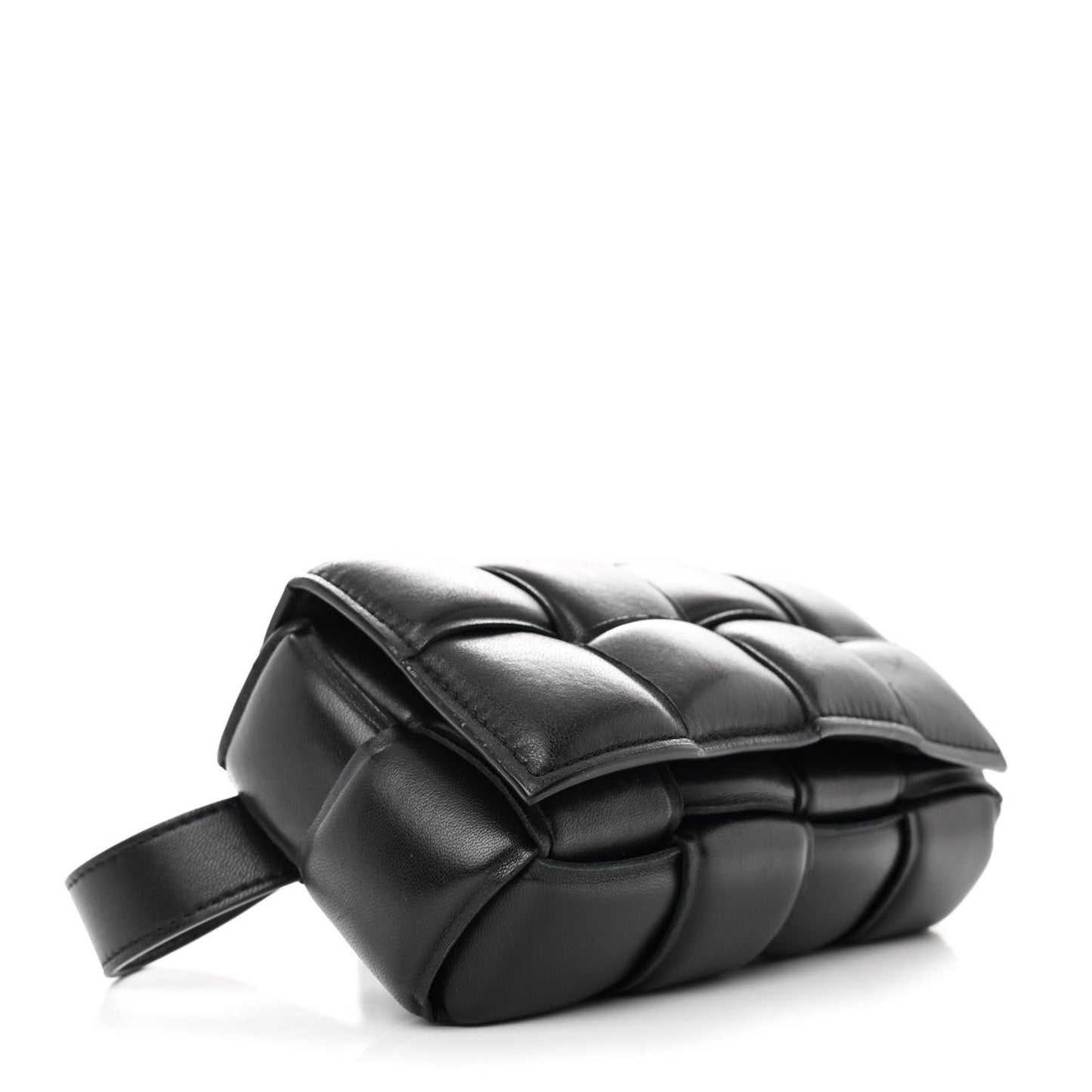 Nappa Maxi Intrecciato Padded The Belt Cassette Bag Black