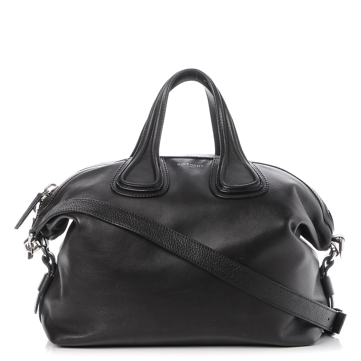 Waxy Grained Calfskin Medium Nightingale Black