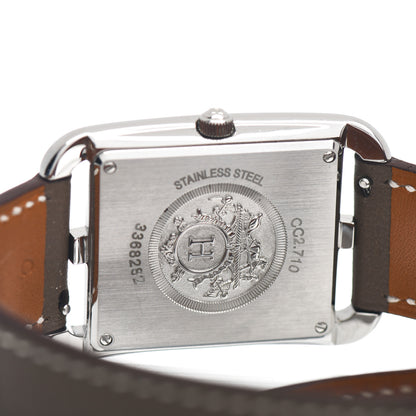 Hermes Stainless Steel Swift 29mm Cape Cod Double Tour Quartz Watch Etoupe 4 of 4