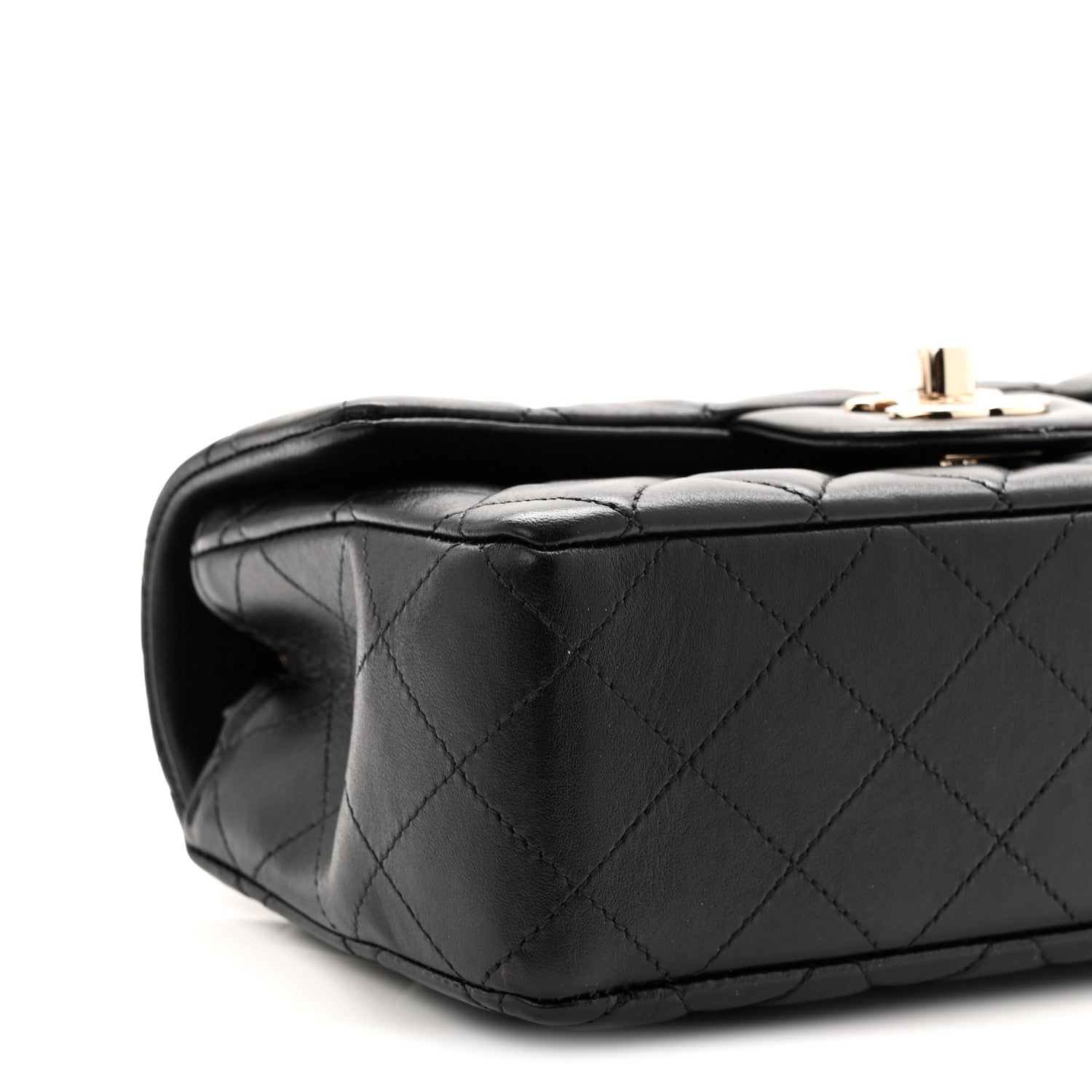 Chanel Lambskin Quilted Mini Rectangular Flap Black 9 of 10