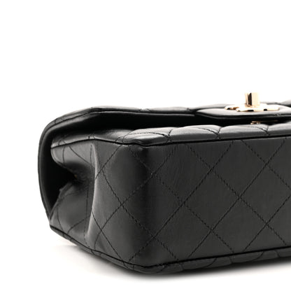 Chanel Lambskin Quilted Mini Rectangular Flap Black 9 of 10