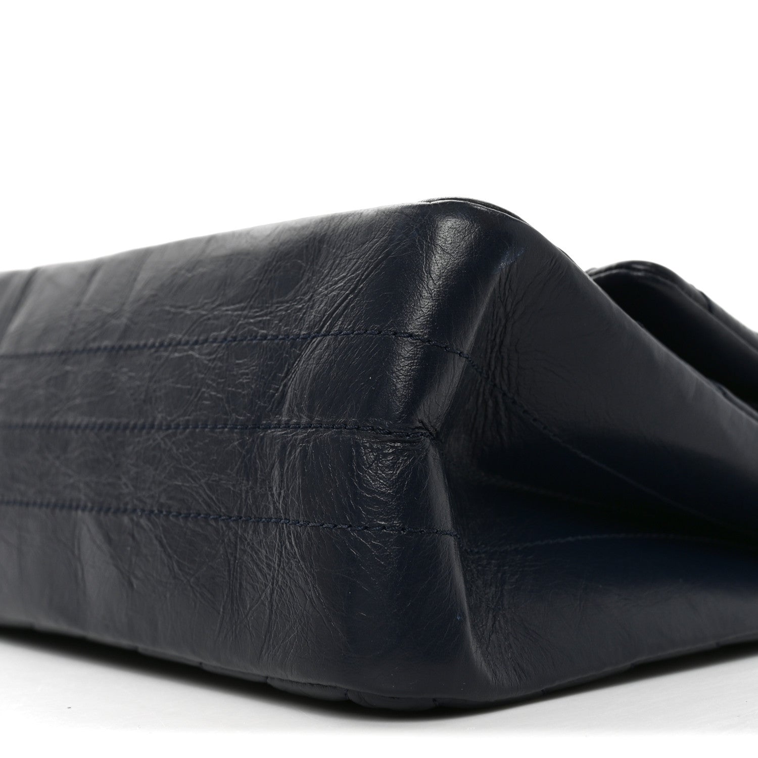 Chanel Aged Calfskin Chevron Quilted 2.55 Reissue 226 Flap Navy Blue 10 of 10