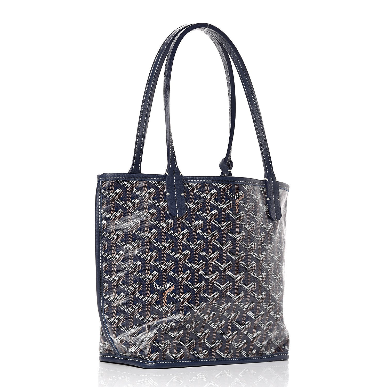 Goyard Goyardine Reversible Mini Anjou Navy 4 of 11