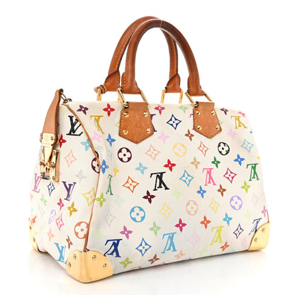 Louis Vuitton Monogram Multicolor Speedy 30 White 3 of 13