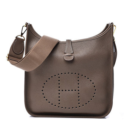 Hermes Taurillon Clemence Evelyne III PM Etoupe 1 of 10