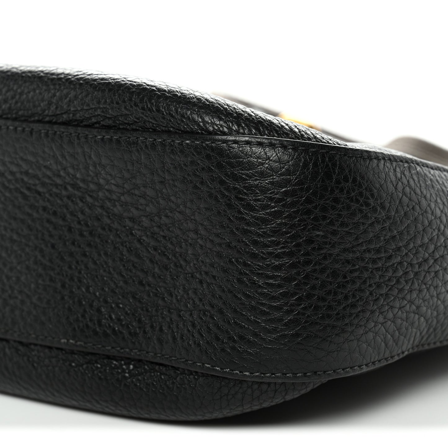 Vitello Phenix Small Zippered Messenger Hobo Black
