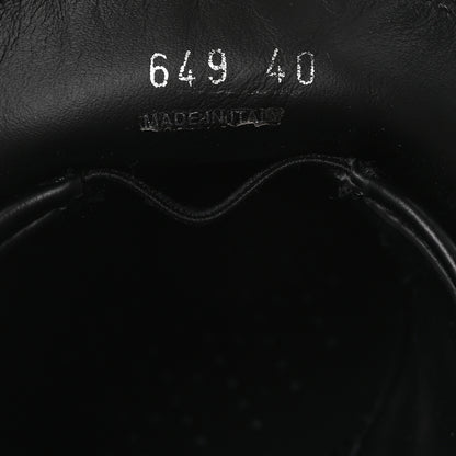 Prada Spazzolato Rois Metal Triangle Logo Monolith 55mm Loafers 40 Black 9 of 9