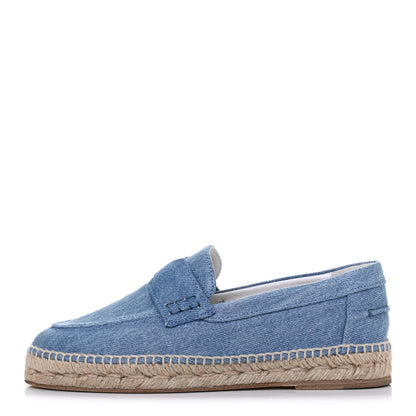 Hermes Denim Canvas Womens Trip Espadrilles 36 Bleu Clair 1 of 9