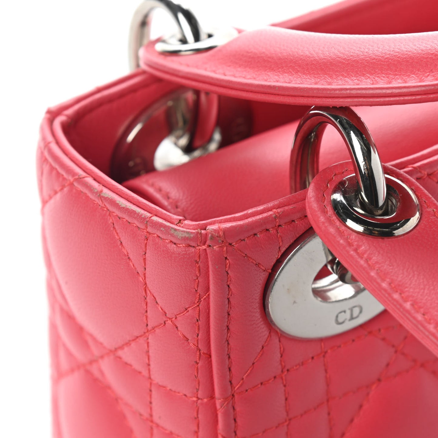 Lambskin Cannage Mini Lady Dior Pink