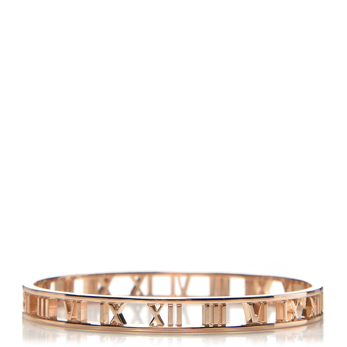 18K Rose Gold Open Narrow Atlas Bangle