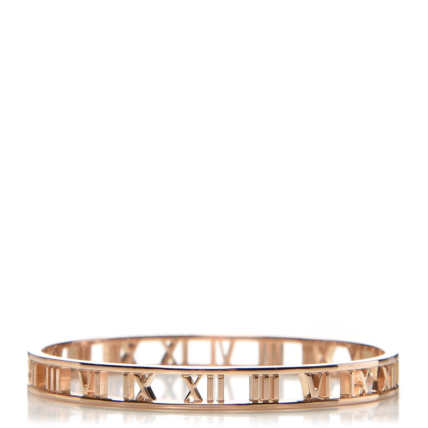 Tiffany 18K Rose Gold Open Narrow Atlas Bangle 1 of 4