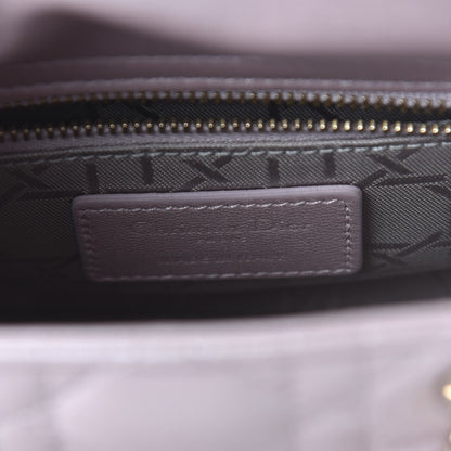 Christian Dior Metallic Lambskin Cannage Mini Lady Dior Lotus 9 of 10