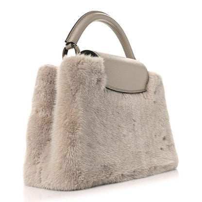 Louis Vuitton Mink Goatskin Capucines BB Beige 3 of 10