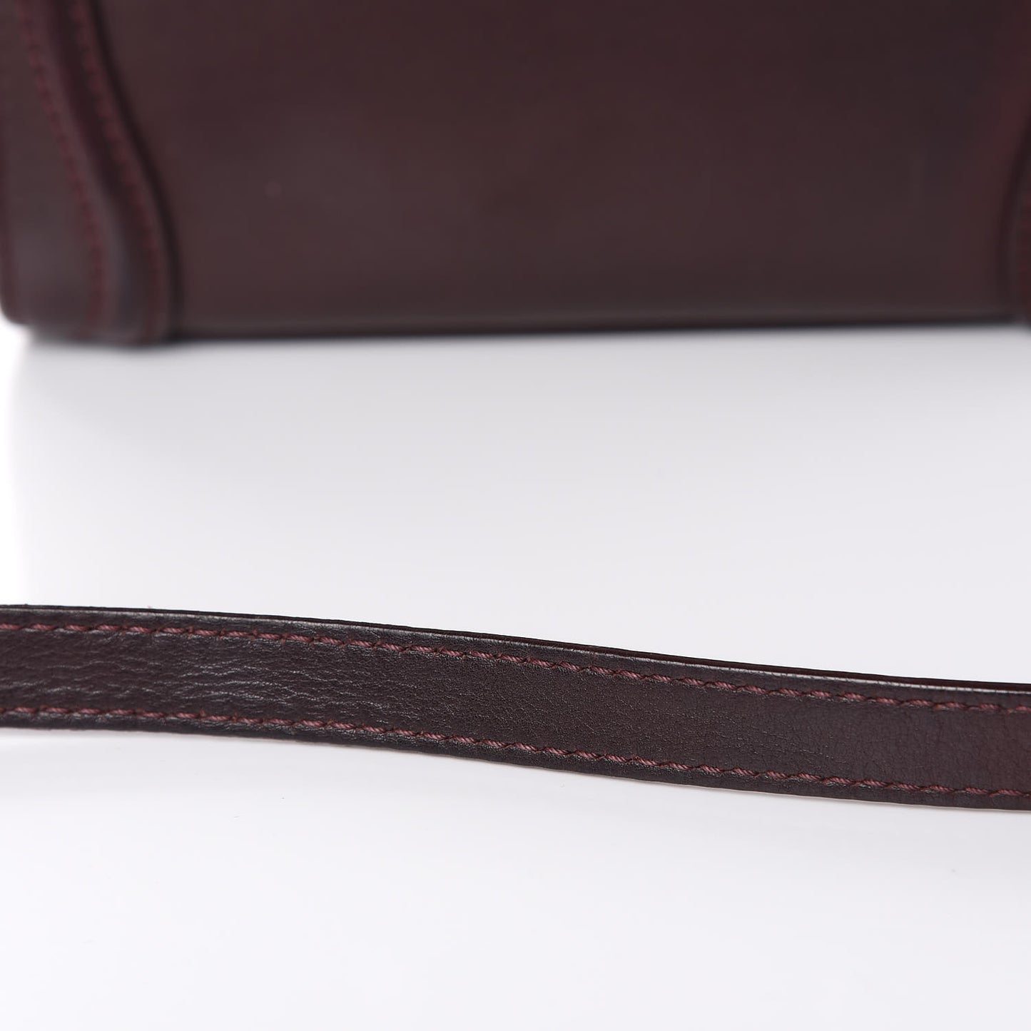 Smooth Calfskin Nano Luggage Burgundy