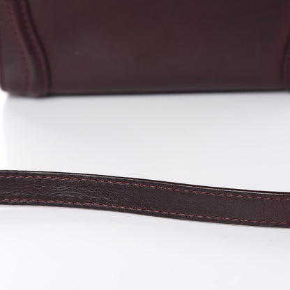 Celine Smooth Calfskin Nano Luggage Burgundy 28 of 32