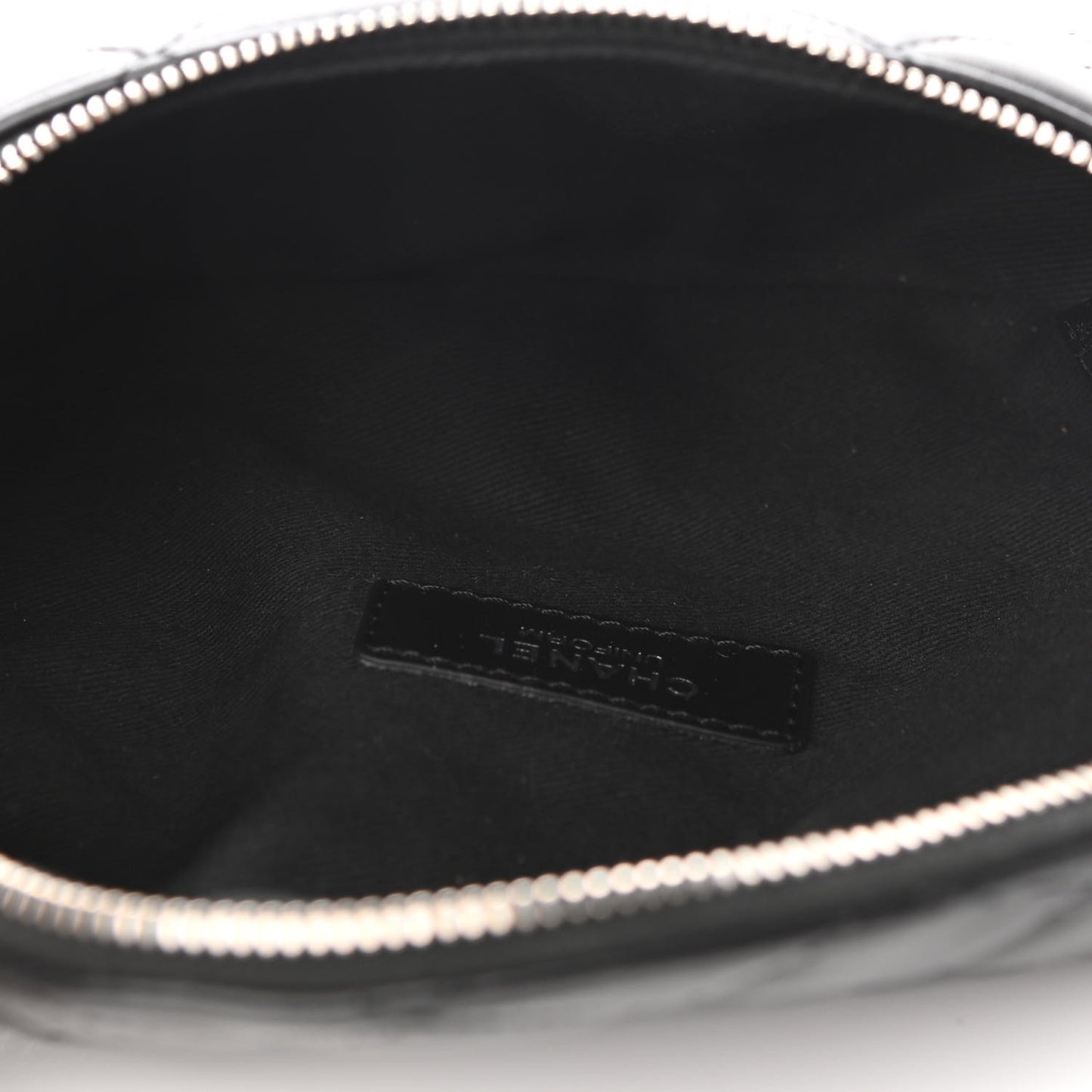 Lambskin Quilted Waist Belt Bag Black