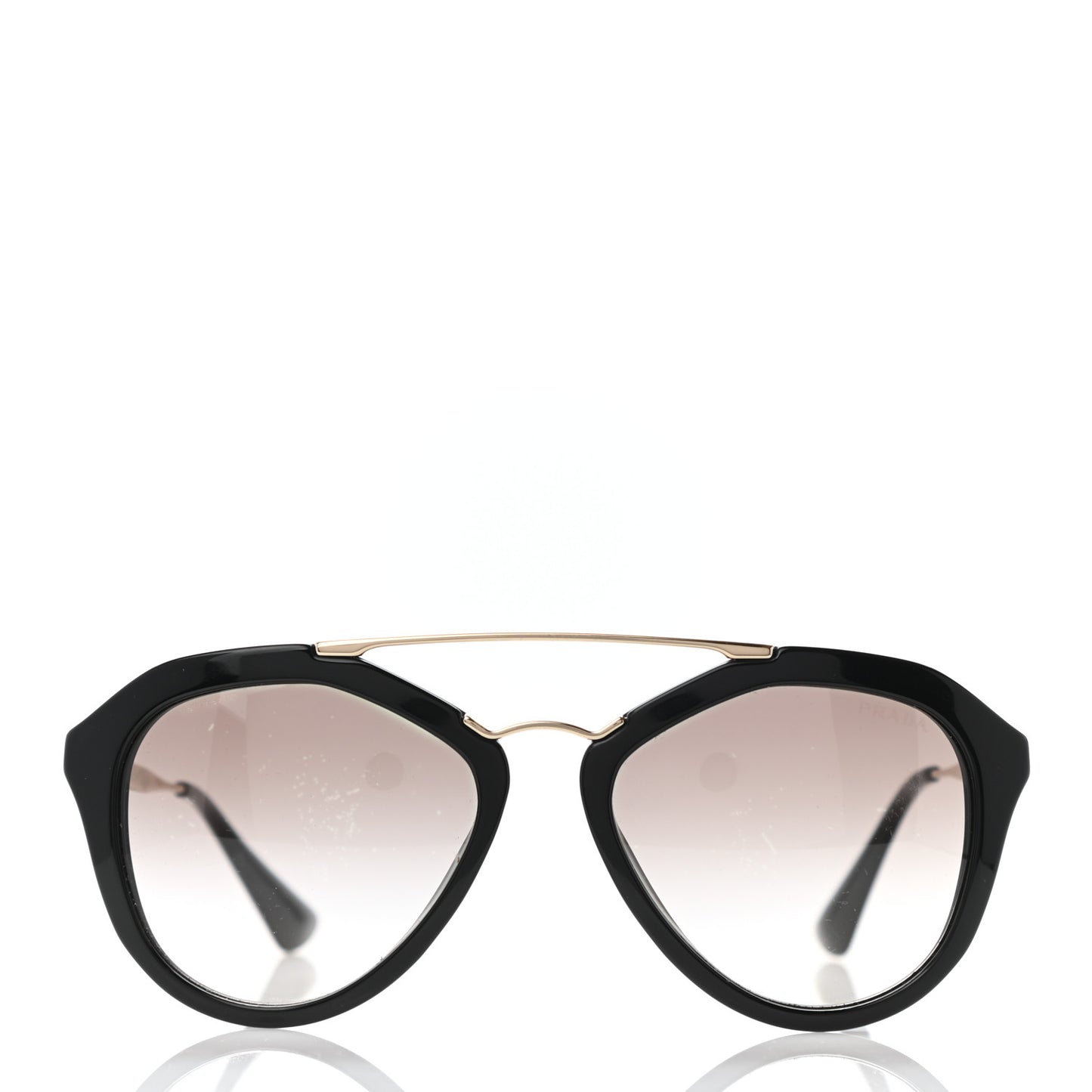 Acetate Metal Cinema Sunglasses SPR 12Q Black