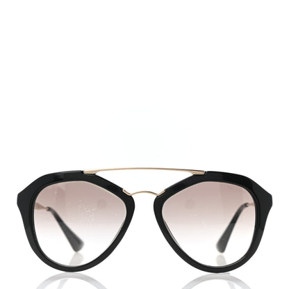 Prada Acetate Metal Cinema Sunglasses SPR 12Q Black 4 of 5